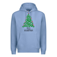 Colony Blue hawaiian christmas tree mele kalikimaka hawaii tropical t shirt Premium Hoodie - linhVisuals