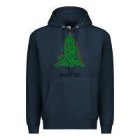 Navy hawaiian christmas tree mele kalikimaka hawaii tropical t shirt Premium Hoodie - linhVisuals