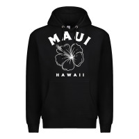 Black hawaii flower for women hibiscus maui hawaii t shirt Premium Hoodie - linhVisuals