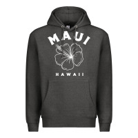 Charcoal Heather hawaii flower for women hibiscus maui hawaii t shirt Premium Hoodie - linhVisuals