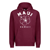 Burgundy hawaii flower for women hibiscus maui hawaii t shirt Premium Hoodie - linhVisuals