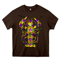 Chocolate Brown mardi gras crawfish Heavy Core Tee - FaDigitalArtStudio