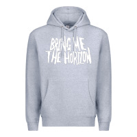 Heather Grey be happy Premium Hoodie - linhVisuals