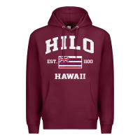 Burgundy hilo hawaii hi vintage state athletic style t shirt Premium Hoodie - linhVisuals