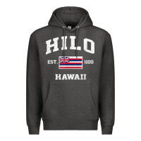 Hilo Hawaii Hi Vintage State Athletic Style T Shirt Premium Hoodie | Teevron