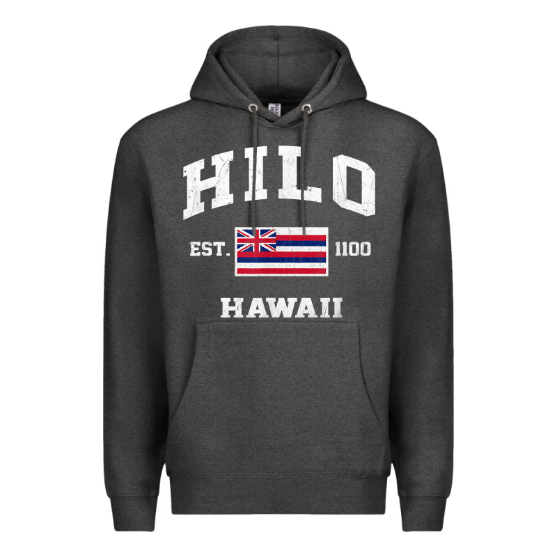 Hilo Hawaii Hi Vintage State Athletic Style T Shirt Premium Hoodie by linhVisuals | Teevron