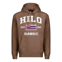 Chestnut hilo hawaii hi vintage state athletic style t shirt Premium Hoodie - linhVisuals