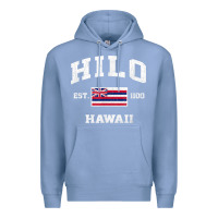 Colony Blue hilo hawaii hi vintage state athletic style t shirt Premium Hoodie - linhVisuals