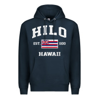 Navy hilo hawaii hi vintage state athletic style t shirt Premium Hoodie - linhVisuals