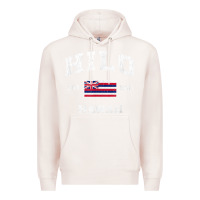 Pale Pink hilo hawaii hi vintage state athletic style t shirt Premium Hoodie - linhVisuals