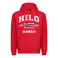 Red hilo hawaii hi vintage state athletic style t shirt Premium Hoodie - linhVisuals