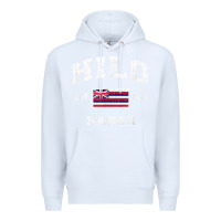 White hilo hawaii hi vintage state athletic style t shirt Premium Hoodie - linhVisuals