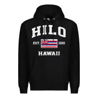 Black hilo hawaii hi vintage state athletic style t shirt Premium Hoodie - linhVisuals