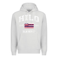 Dove Grey hilo hawaii hi vintage state athletic style t shirt Premium Hoodie - linhVisuals
