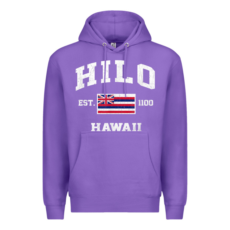 Hilo Hawaii Hi Vintage State Athletic Style T Shirt Premium Hoodie by linhVisuals | Teevron