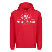 Red marco island fl florida's last paradise paradise coast raglan baseball Premium Hoodie - linhVisuals