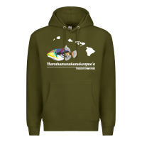 Army Green humuhumunukunukuapua'a hawaii state fish t shirt Premium Hoodie - linhVisuals