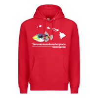 Red humuhumunukunukuapua'a hawaii state fish t shirt Premium Hoodie - linhVisuals