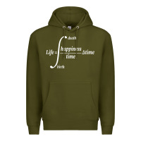 Army Green math teacher integral of life happiness time geeky math Premium Hoodie - linhVisuals