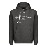 Charcoal Heather math teacher integral of life happiness time geeky math Premium Hoodie - linhVisuals