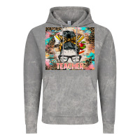Cloud Rock teacher messy bun tumbler Vintage Hoodie - BarkalooDesign
