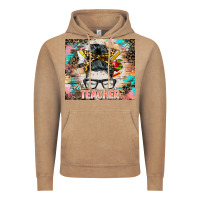 Vintage Coffee teacher messy bun tumbler Vintage Hoodie - BarkalooDesign