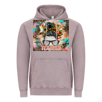 Vintage Zinc teacher messy bun tumbler Vintage Hoodie - BarkalooDesign