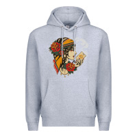 Heather Grey Dirty honey Premium Hoodie - linhVisuals