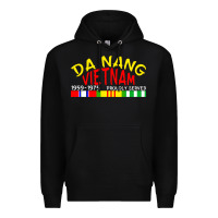 Black da nang vietnam war veteran military Premium Hoodie - linhVisuals