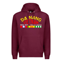 Burgundy da nang vietnam war veteran military Premium Hoodie - linhVisuals