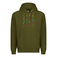 Army Green funny teachers, 28 arabic alphabet arabian letters birthday Premium Hoodie - linhVisuals