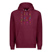 Burgundy funny teachers, 28 arabic alphabet arabian letters birthday Premium Hoodie - linhVisuals
