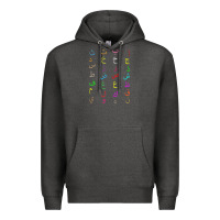 Charcoal Heather funny teachers, 28 arabic alphabet arabian letters birthday Premium Hoodie - linhVisuals