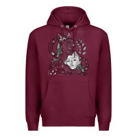 Burgundy chloe x halle playing one off at sob black white Premium Hoodie - linhVisuals