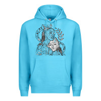 Ocean Blue chloe x halle playing one off at sob black white Premium Hoodie - linhVisuals
