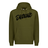Army Green DETROIT Premium Hoodie - linhVisuals