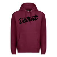Burgundy DETROIT Premium Hoodie - linhVisuals