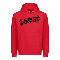 Red DETROIT Premium Hoodie - linhVisuals