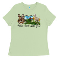 Matcha Peace Love Kiko Goat Ladies Tee - LillyAllenDesigns