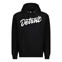 Black DETROIT Premium Hoodie - linhVisuals