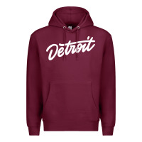 Burgundy DETROIT Premium Hoodie - linhVisuals