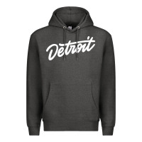 Charcoal Heather DETROIT Premium Hoodie - linhVisuals