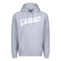 Heather Grey DETROIT Premium Hoodie - linhVisuals