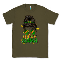 Army Green lucky mama St. Patricks Day Classic Tee - FaDigitalArtStudio