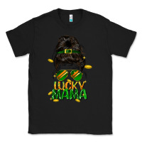 Black lucky mama St. Patricks Day Classic Tee - FaDigitalArtStudio
