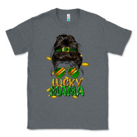 Charcoal Heather lucky mama St. Patricks Day Classic Tee - FaDigitalArtStudio
