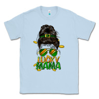Dusty Blue lucky mama St. Patricks Day Classic Tee - FaDigitalArtStudio