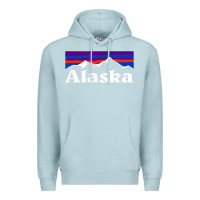 Blue Mist alaska retro vintage mountains & outdoors wilderness state Premium Hoodie - linhVisuals