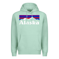 Seafoam alaska retro vintage mountains & outdoors wilderness state Premium Hoodie - linhVisuals