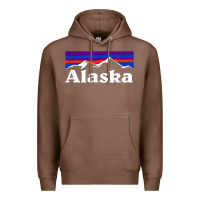 Chestnut alaska retro vintage mountains & outdoors wilderness state Premium Hoodie - linhVisuals